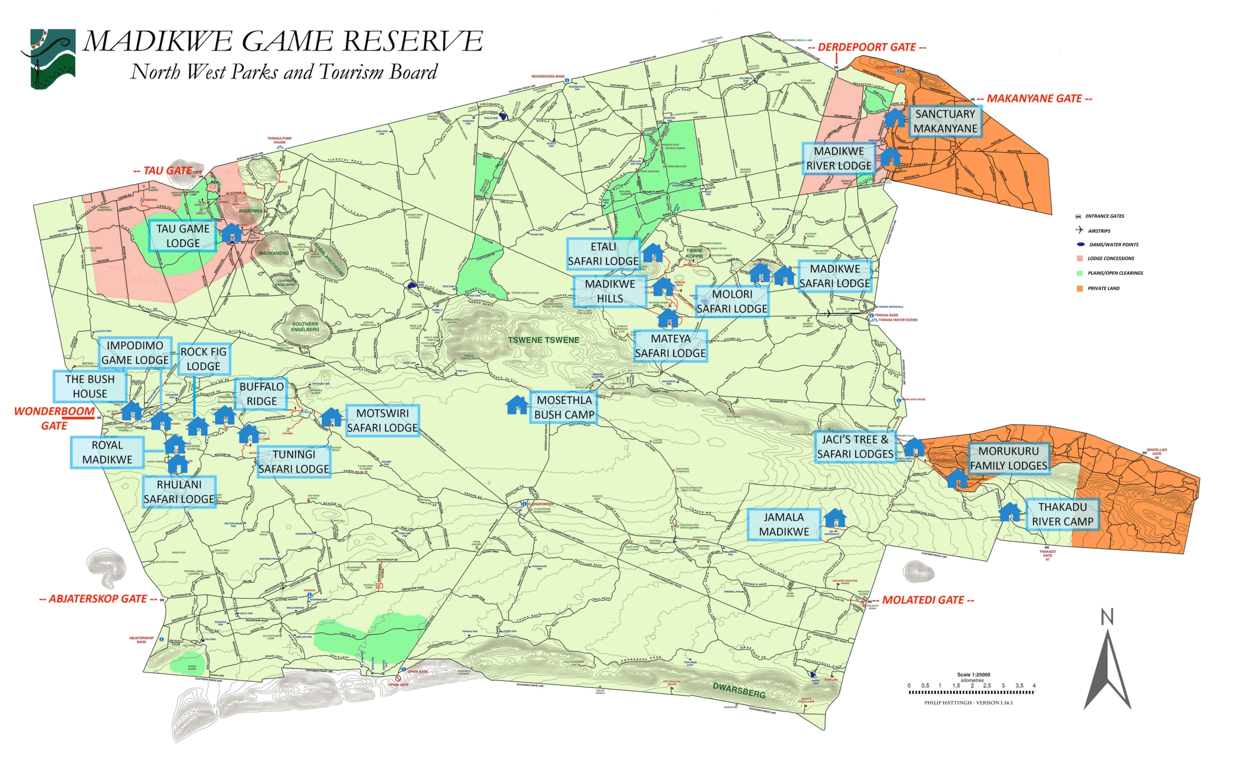 Madikwe Game Reserve Carte Detaillee Scaled 